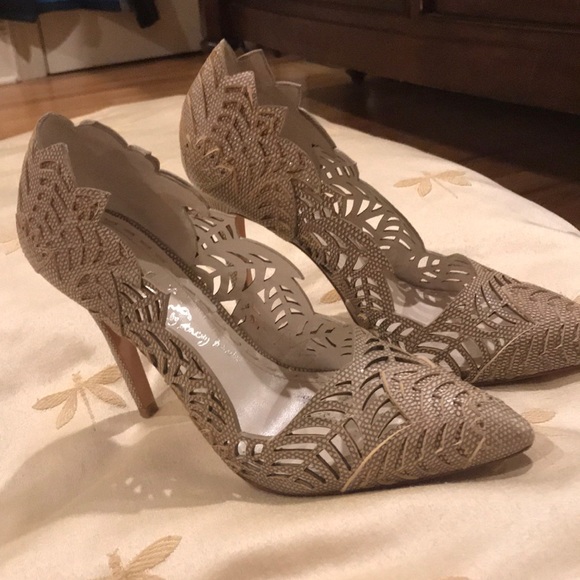 Alice & Olivia Tan Skin Cutout Party Pump - Picture 2 of 5